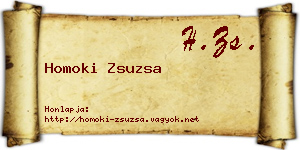 Homoki Zsuzsa névjegykártya
